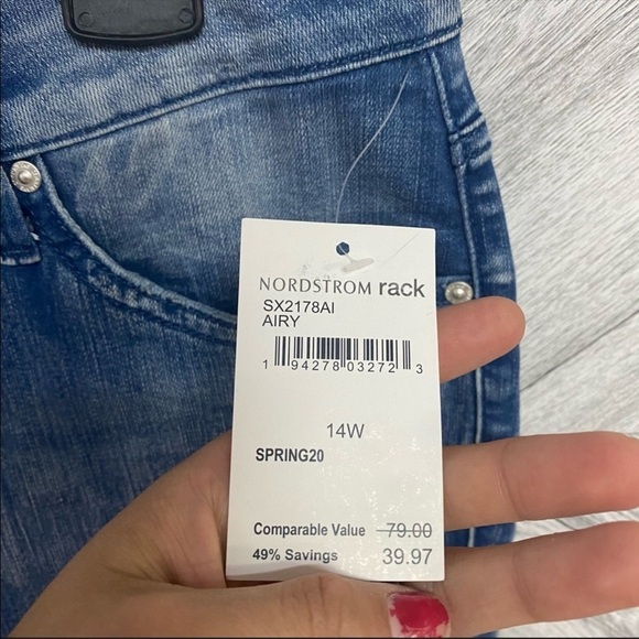 Seven7 Jeans High Rise Breezy Crop Plus Size 14 - Picture 5 of 11